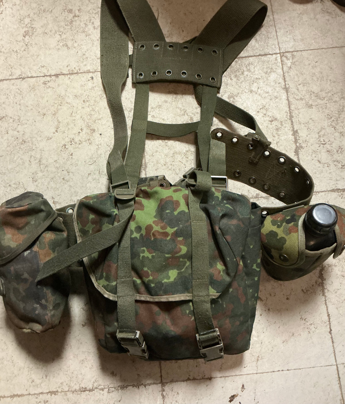 Vintage German Flecktarn Pattern Webbing Set