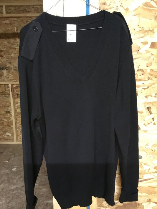Black Canadian Navy Wool Sweater Large Tall