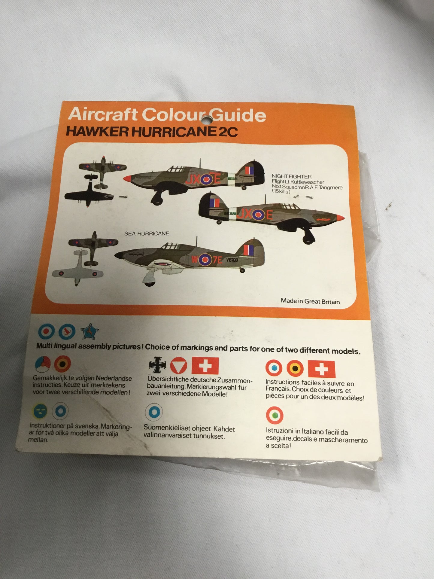 Frog HawkerHurricane 2C. 1:72 Scale model kit