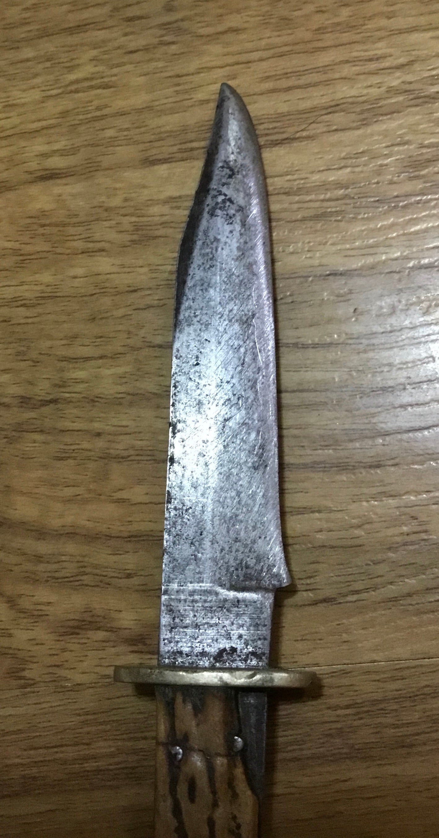 Early Bowie knife , cast steel