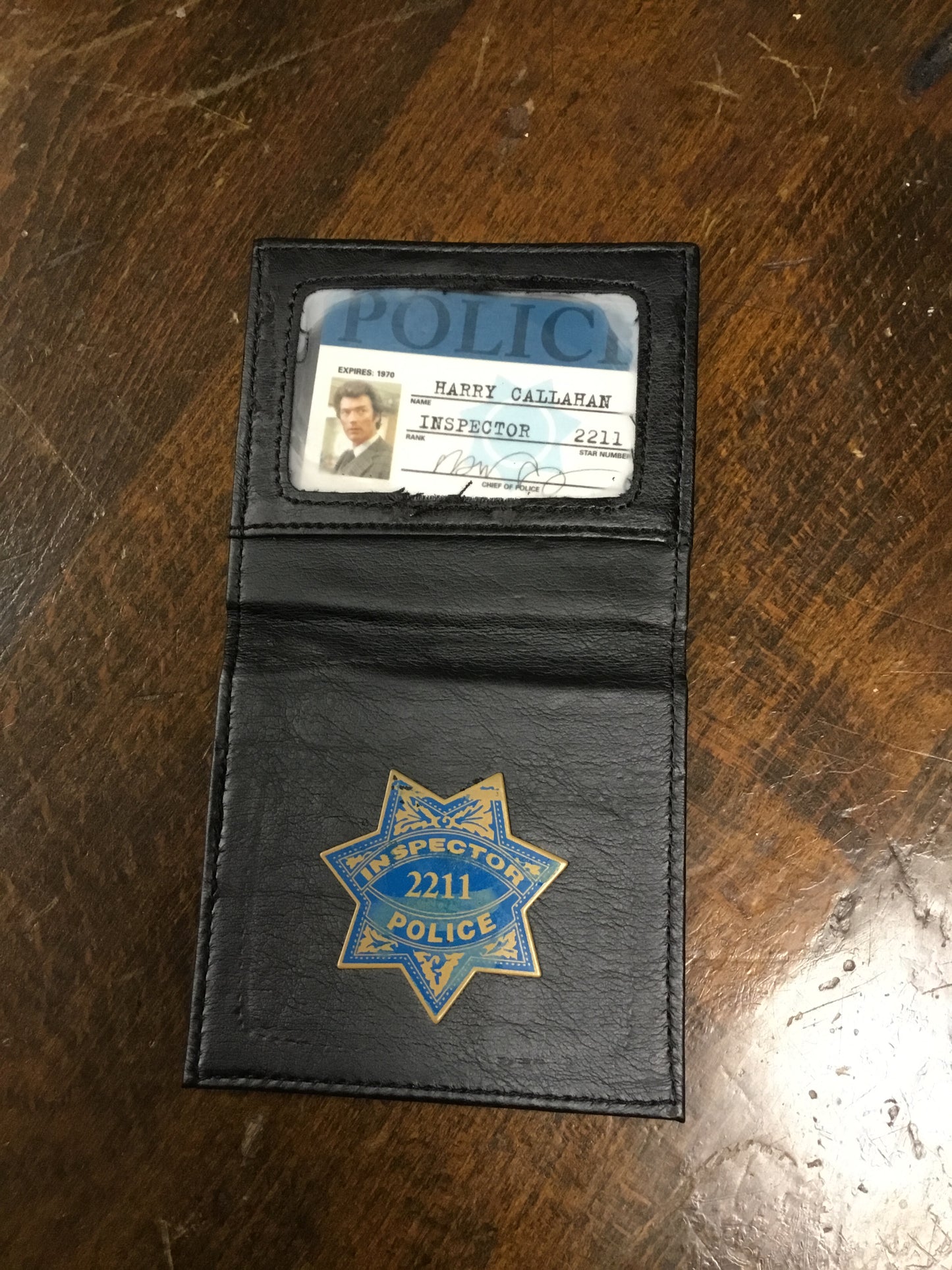 Dirty Harry ID wallet and badge 1970