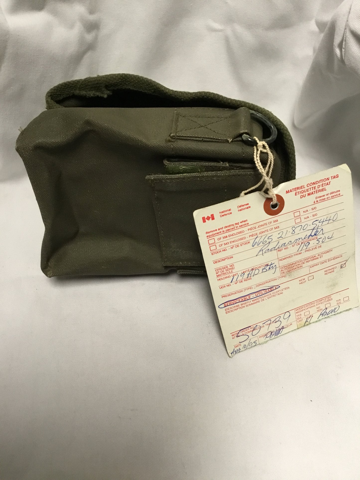 1964 pattern radiation meter  pouch