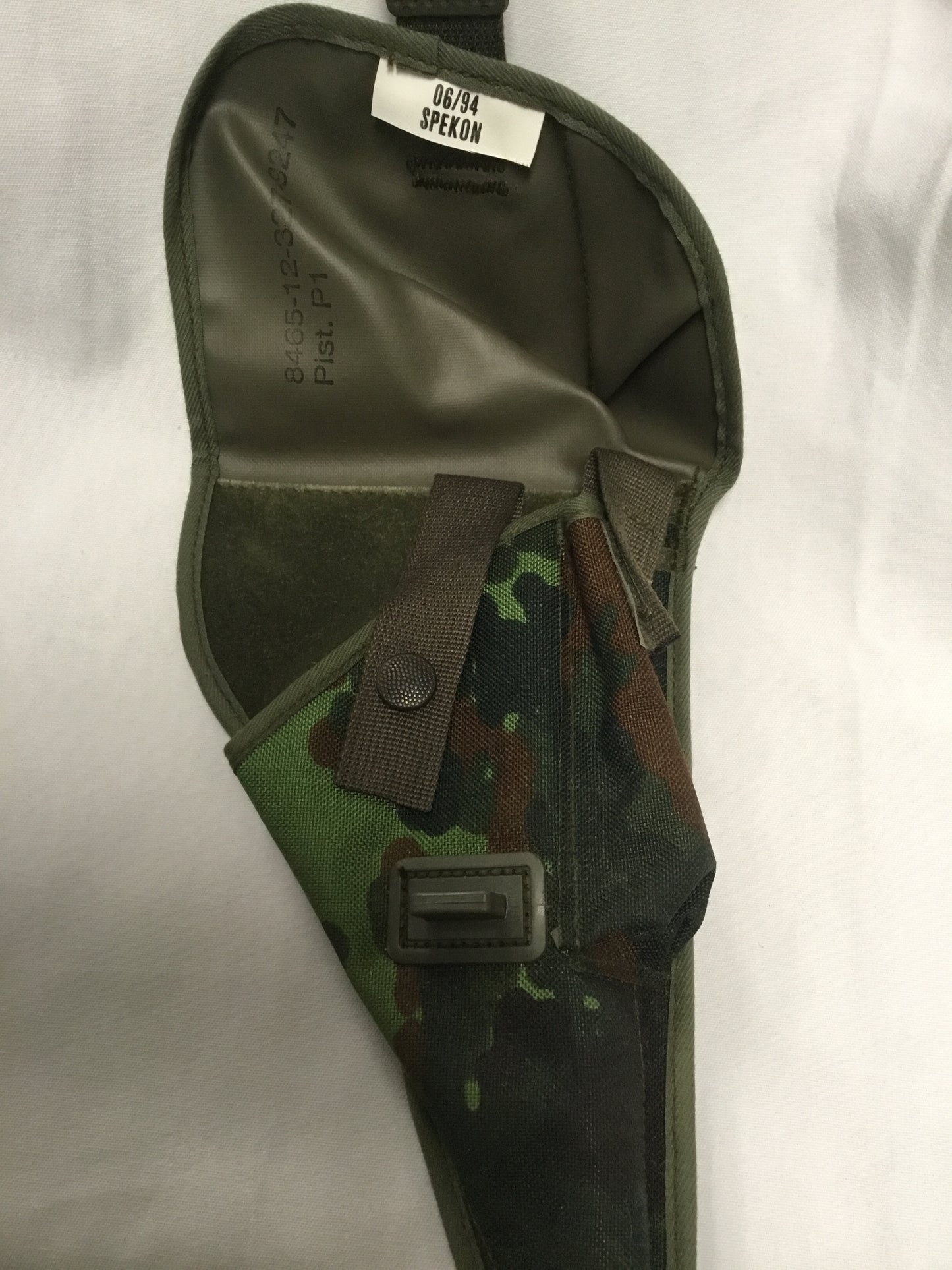 New Genuine German Army Holster in Flecktarn Camo.  For Walther P38.