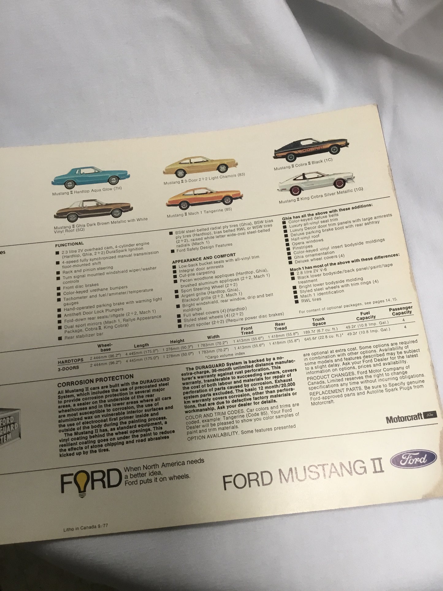 Original 1978 Ford Mustang II Sales Brochure!