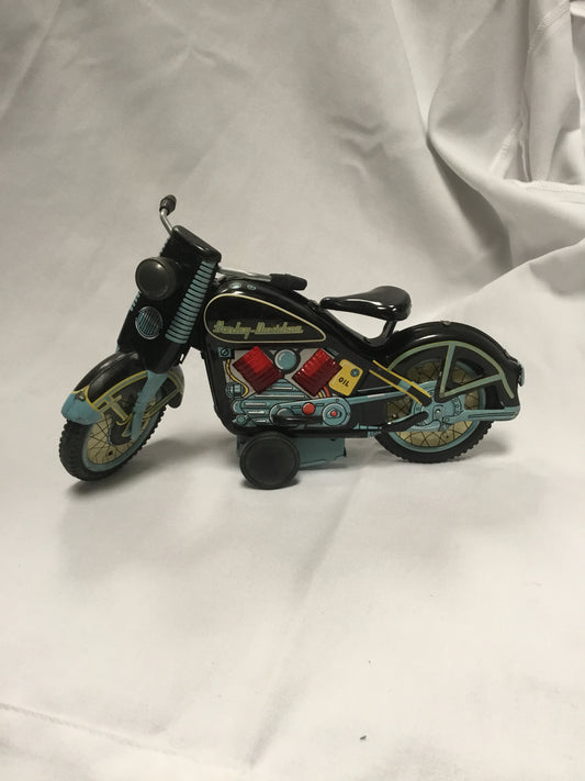 Reproduction Tin Harley Davidson Motorcycle , Friction Toy