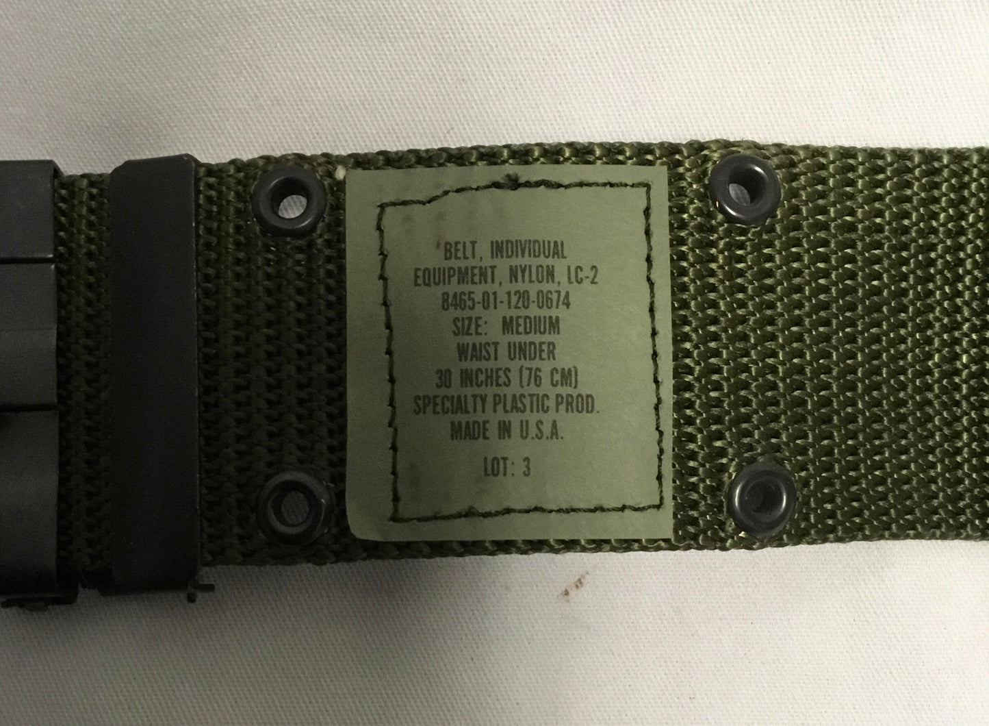 U.S. military Web Belt size medium, Heavy duty