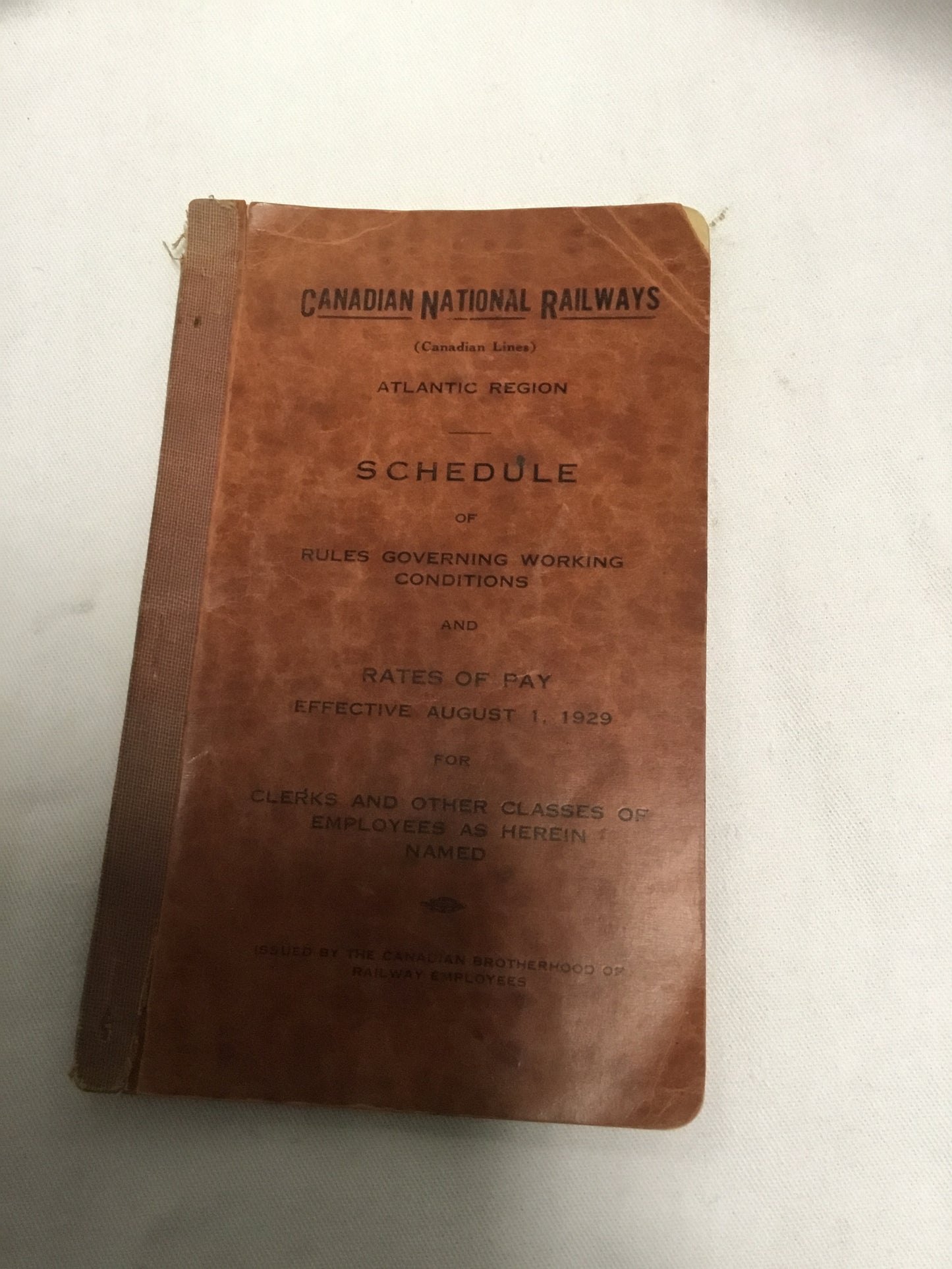 1929 Canadian National Railway Schedule Atlantic region