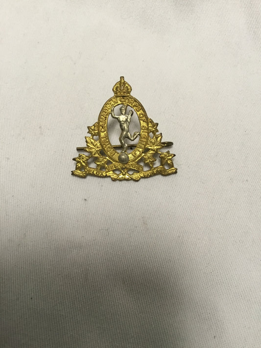 Royal Canadian corps of signals ,hat badge , Kings Crown