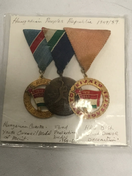 Hungarian People’s Republic 1949 to 1989 Medal Trio