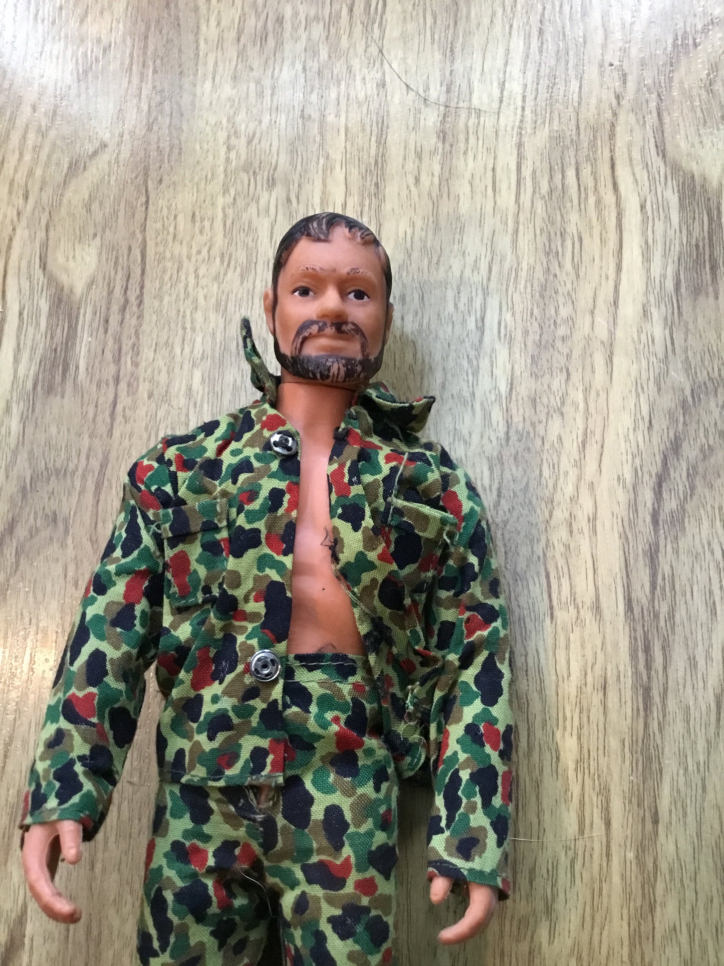 VINTAGE 12 INCH BOOTLEG GI JOE FROM THE MID 1970s MILITARY ARMY SOLDIER BLOW-MOLD ACTION FIGURE HONG KONG