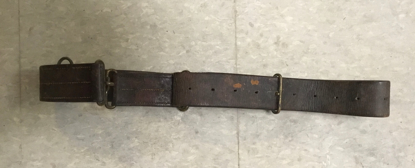 WW1 Canadian Officers leather snake belt