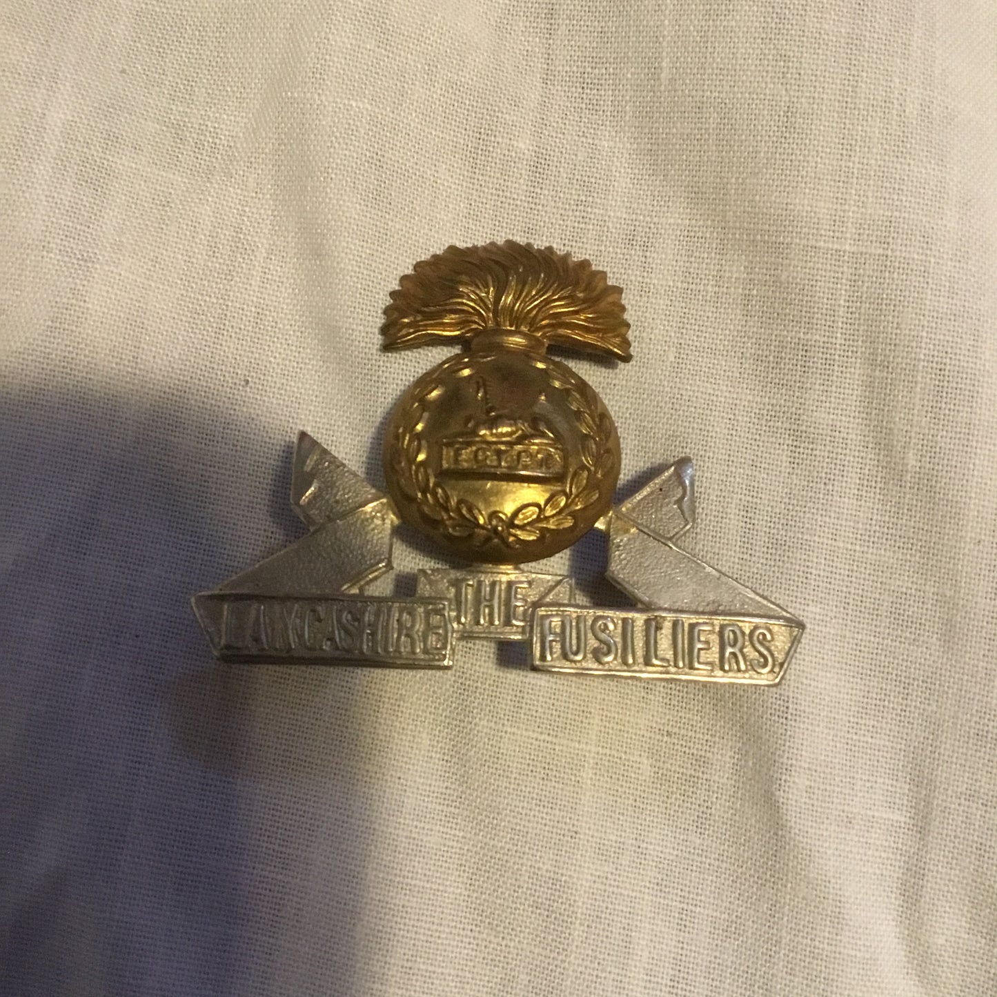 British Army The Lancashire Fusiliers hat badge