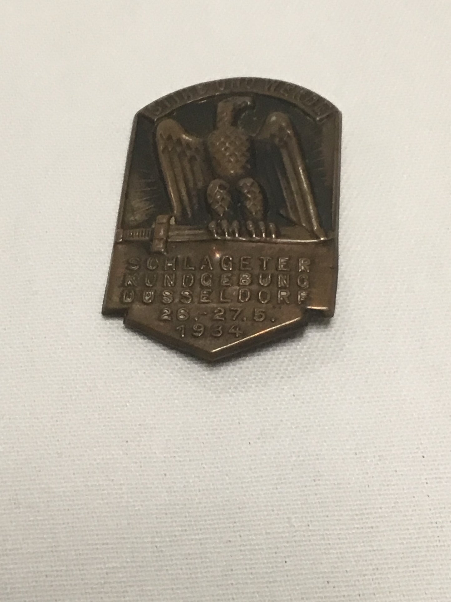 German  1934 DÜSSELDORF ‘SCHLAGETER’ RALLY BADGE