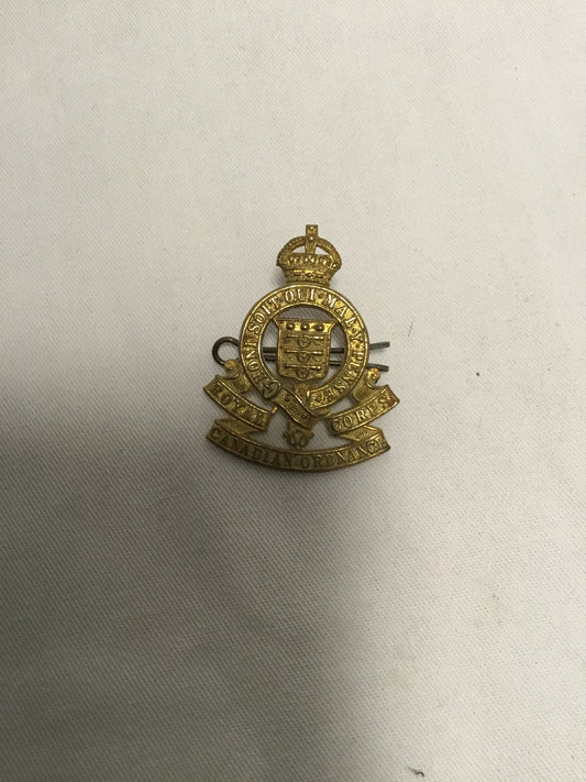 WW11 ROYAL CANADIAN ORDNANCE CORPS HAT BADGE